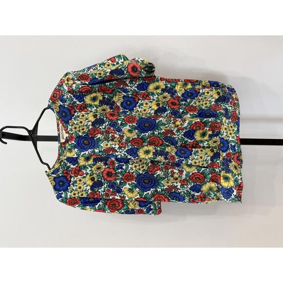 Yves St. Clair Vintage Floral Short Sleeve Blouse 12 - Picture 2 of 9